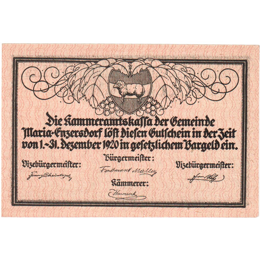 Österreich, Maria-Lazendorf, 50 Heller, 1920-06-30, UNZ-