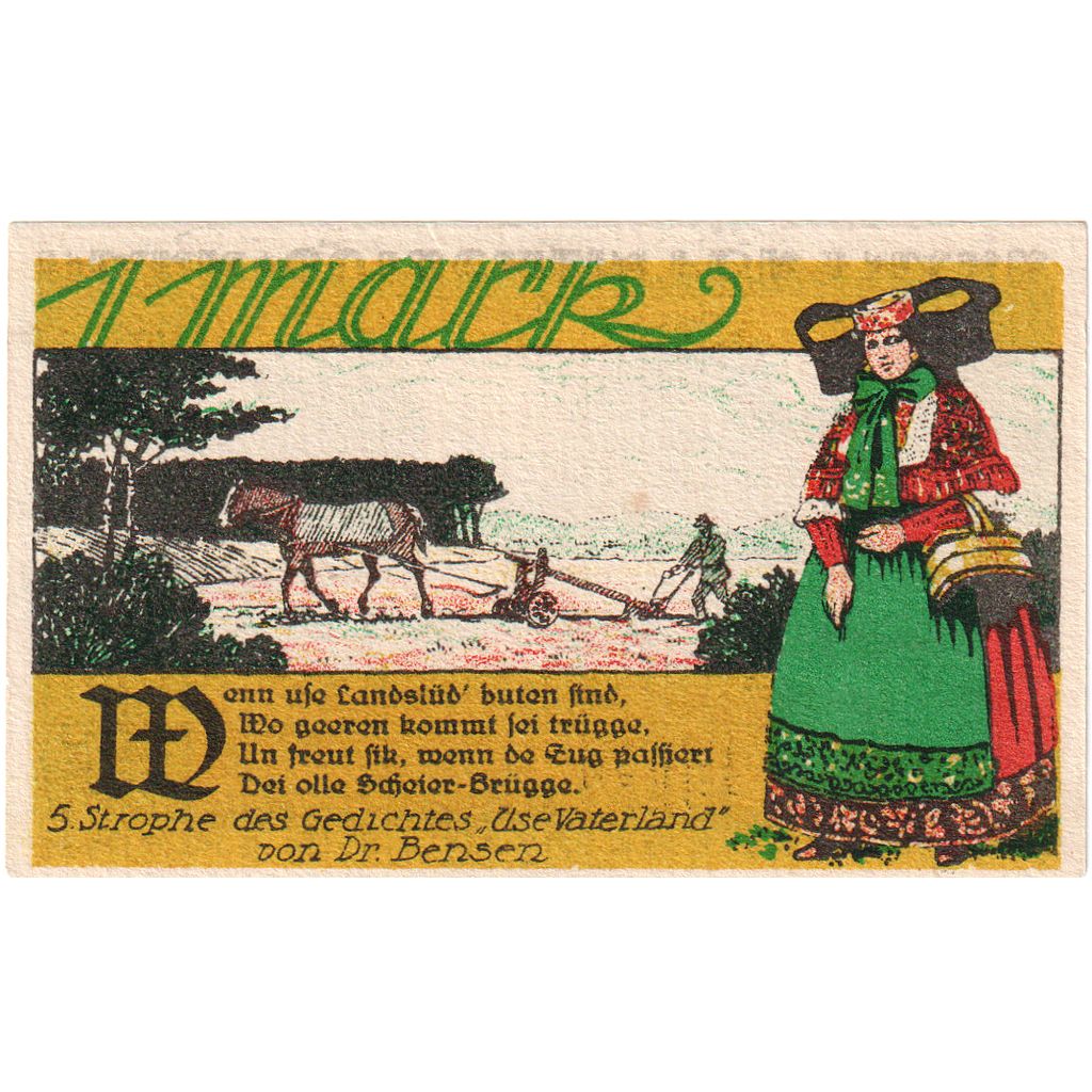 Deutschland, Buckeburg, 1 Mark, 1921-10-01, UNZ-