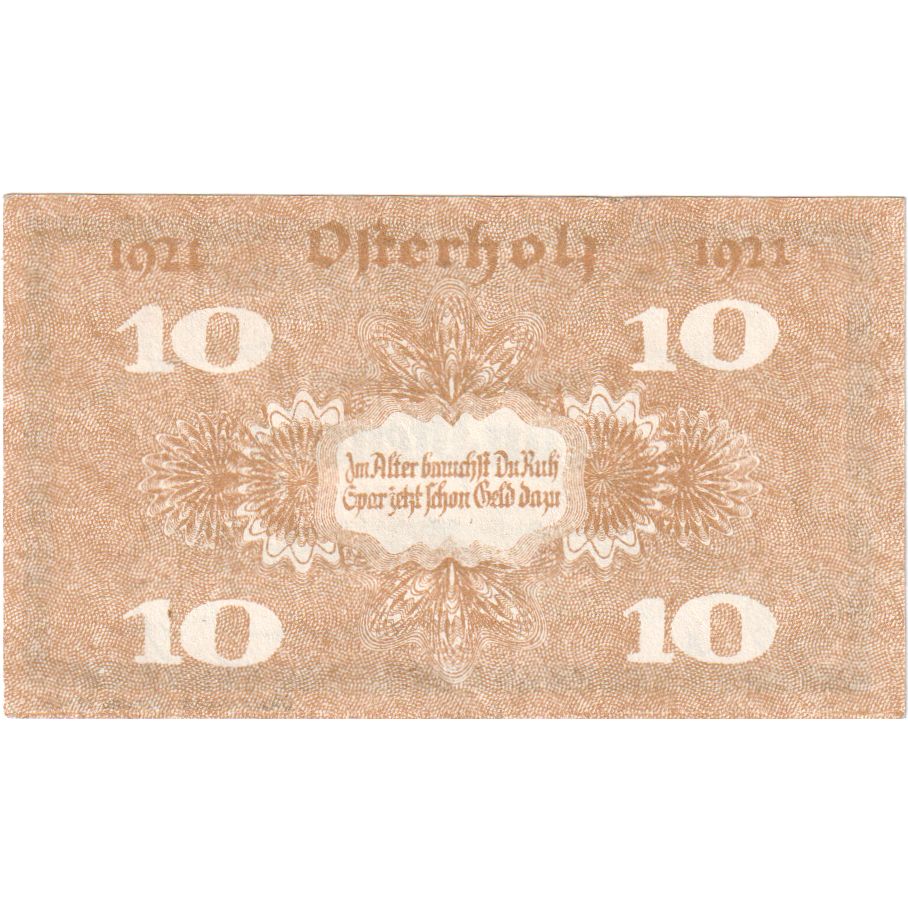 Alemania, Osterholz Amtssparkasse, 10 Pfennig, 1921-01-07, EBC+