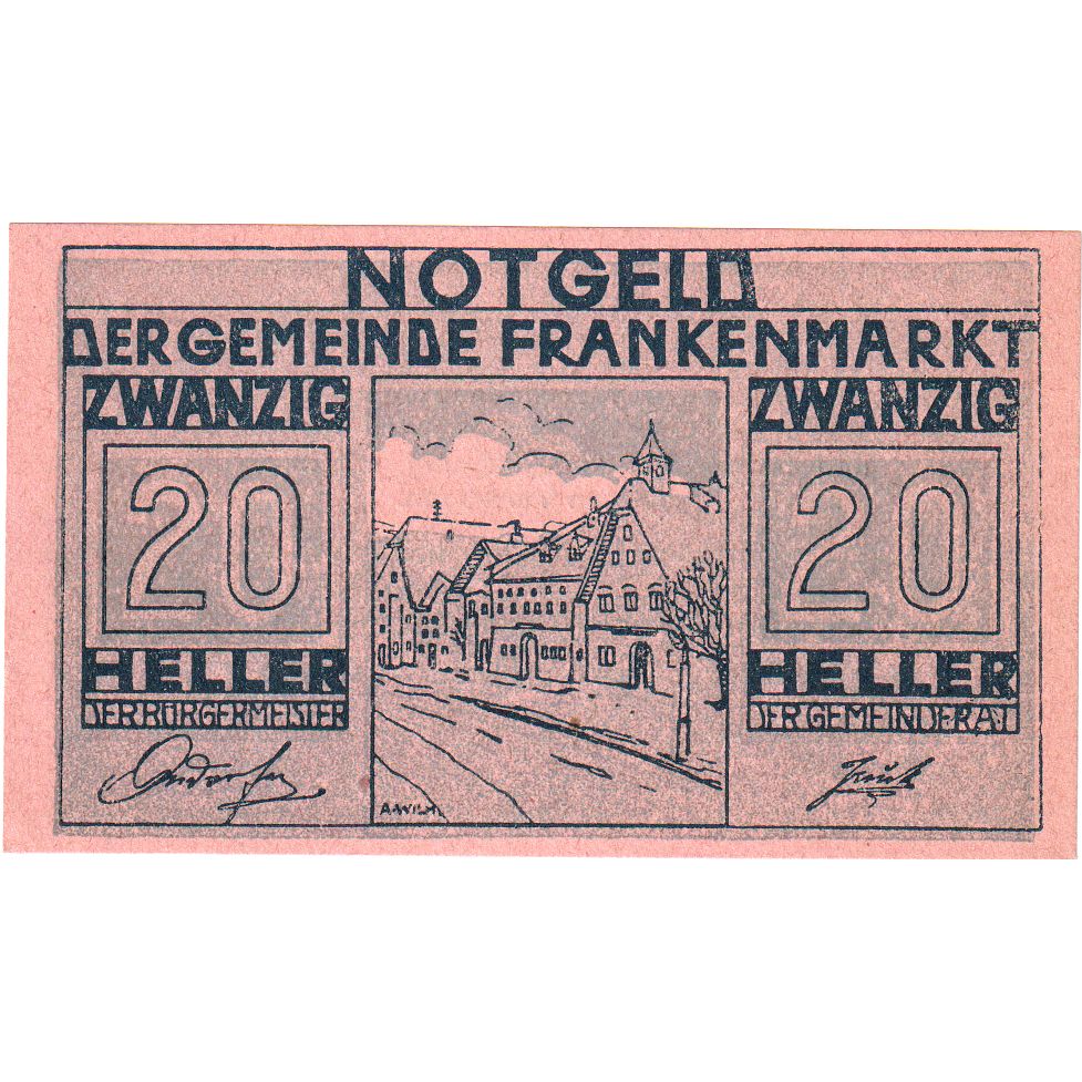 Austria, Frankenmarkt, O.Ö., Gemeinde, 20 Heller, 1921-05-31, SPL