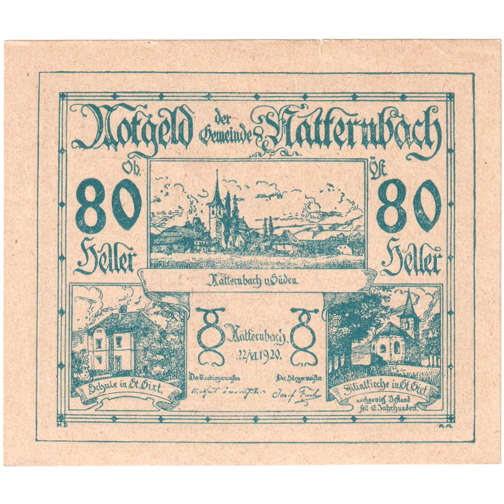 Austria, Natternbach, 80 Heller, 1920-12-31, UNC(63)
