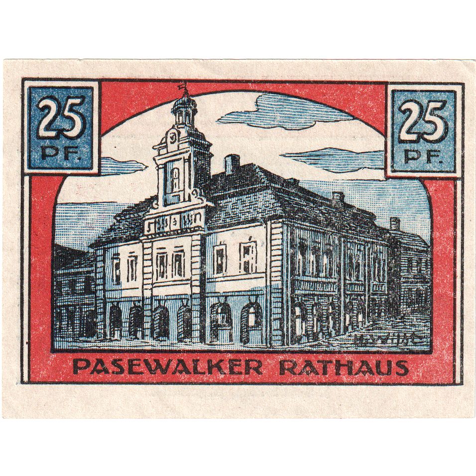 Allemagne, Pasewalk Stadt, 25 Pfennig, 1921-10-01, SUP+