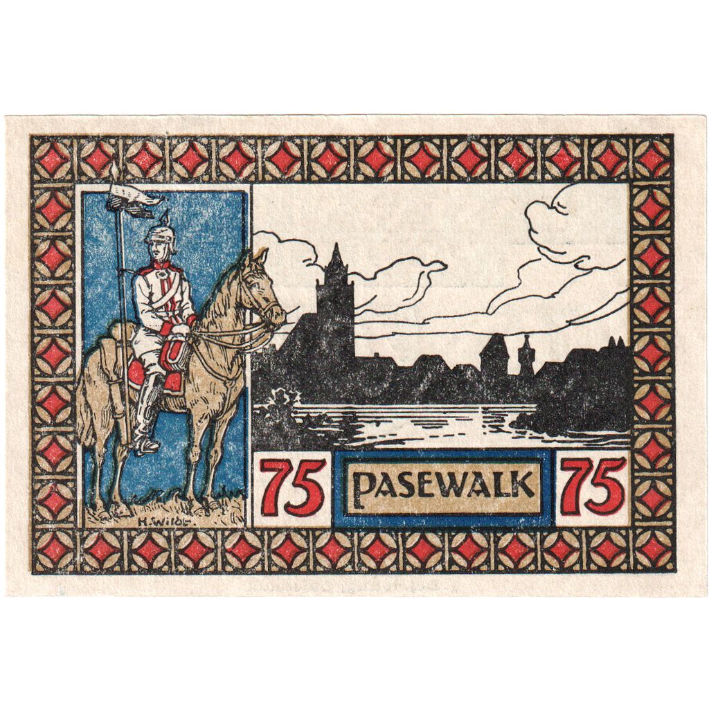 Allemagne, Pasewalk Stadt, 75 Pfennig, 1921-10-01, SUP+