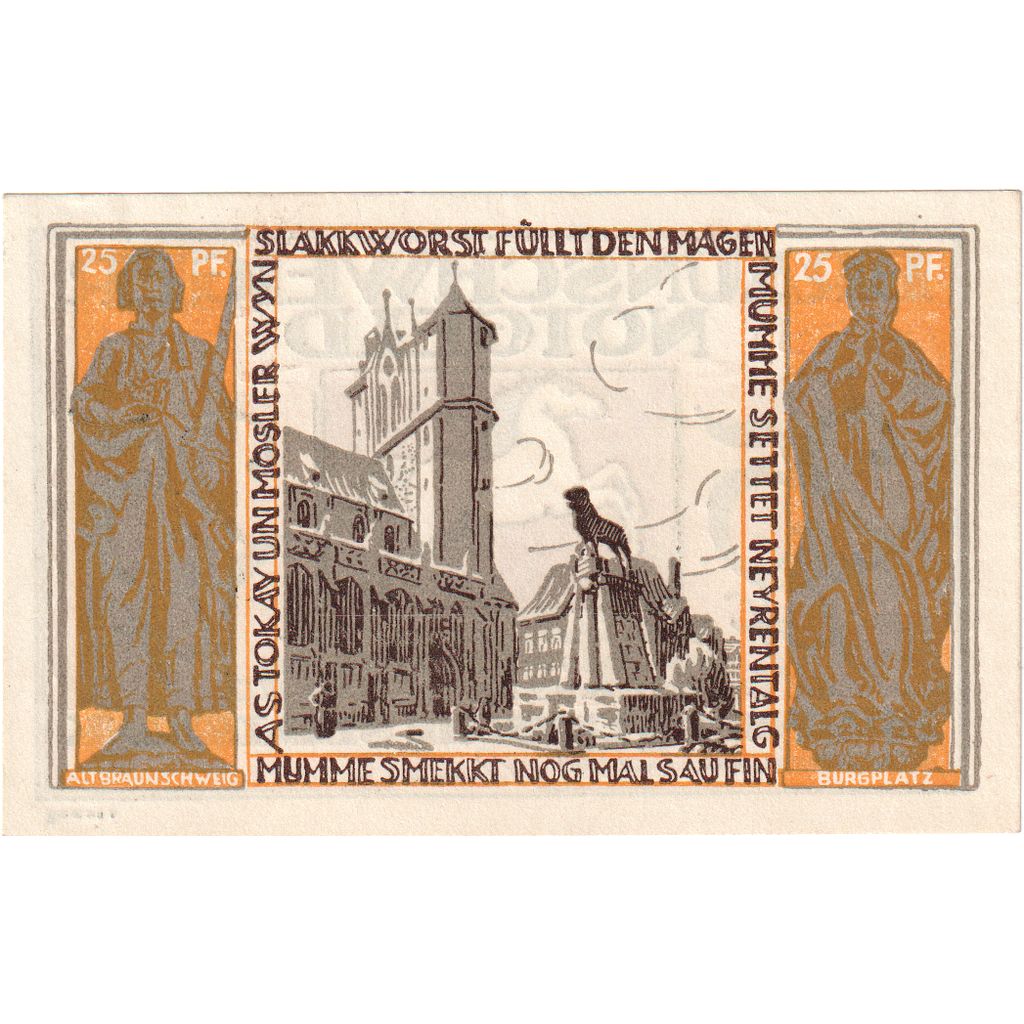 Deutschland, Braunschweiger, 25 Pfennig, 1923-05-01, VZ+