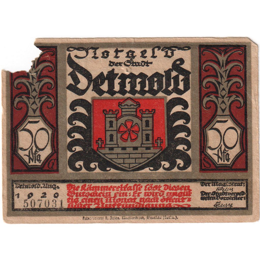 Alemania, Altona Stadt, 50 Pfennig, 1921-12-12, MBC