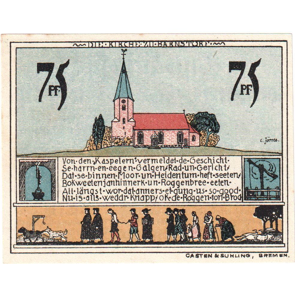 Deutschland, Diepholz, 75 Pfennig, 1921-08-15, 19900, VZ+