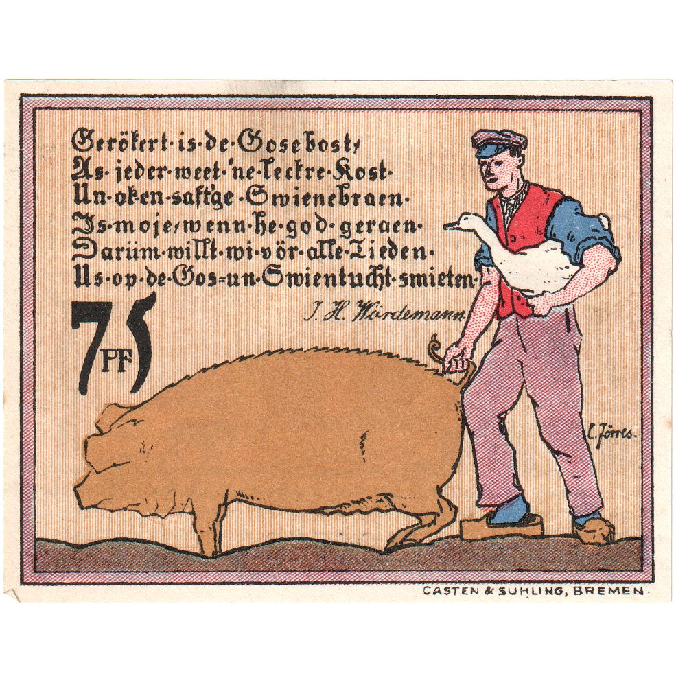 Deutschland, Diepholz, 75 Pfennig, 1921-08-15, 19900, VZ+