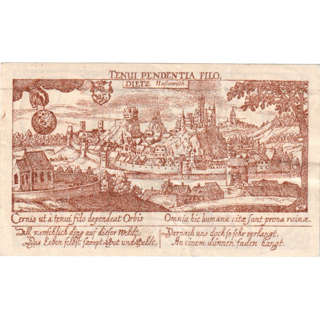 Allemagne, Diez Stadt, 50 Pfennig, SUP+