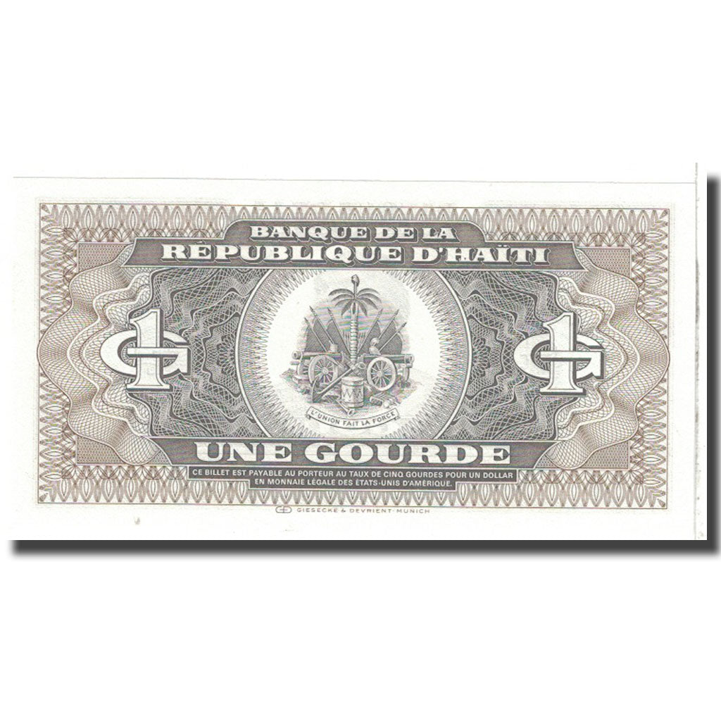 Nota, Haiti, 1 Gourde, 1987, KM:245a, UNC(65-70)