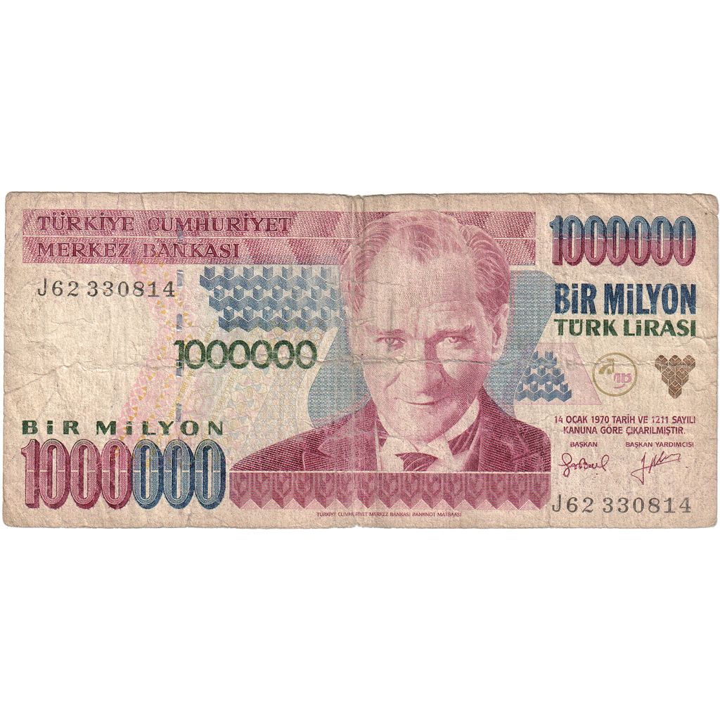 Turquia, 1,000,000 Lira, F(12-15)