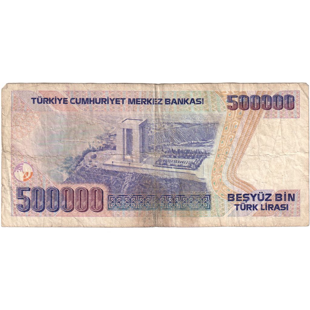 Turkije, 500,000 Lira, Old Date 1970-10-14, TB