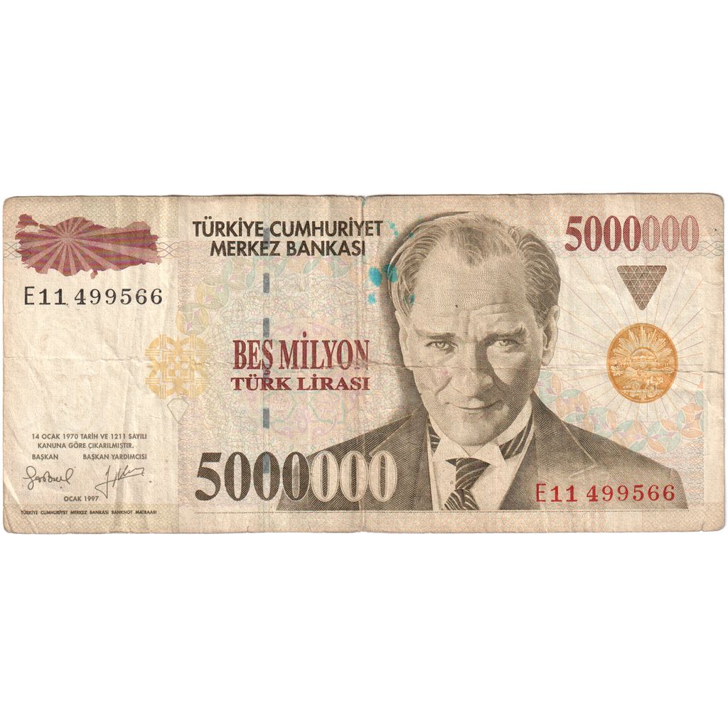 Turchia, 5,000,000 Lira, 1970-01-14, MB