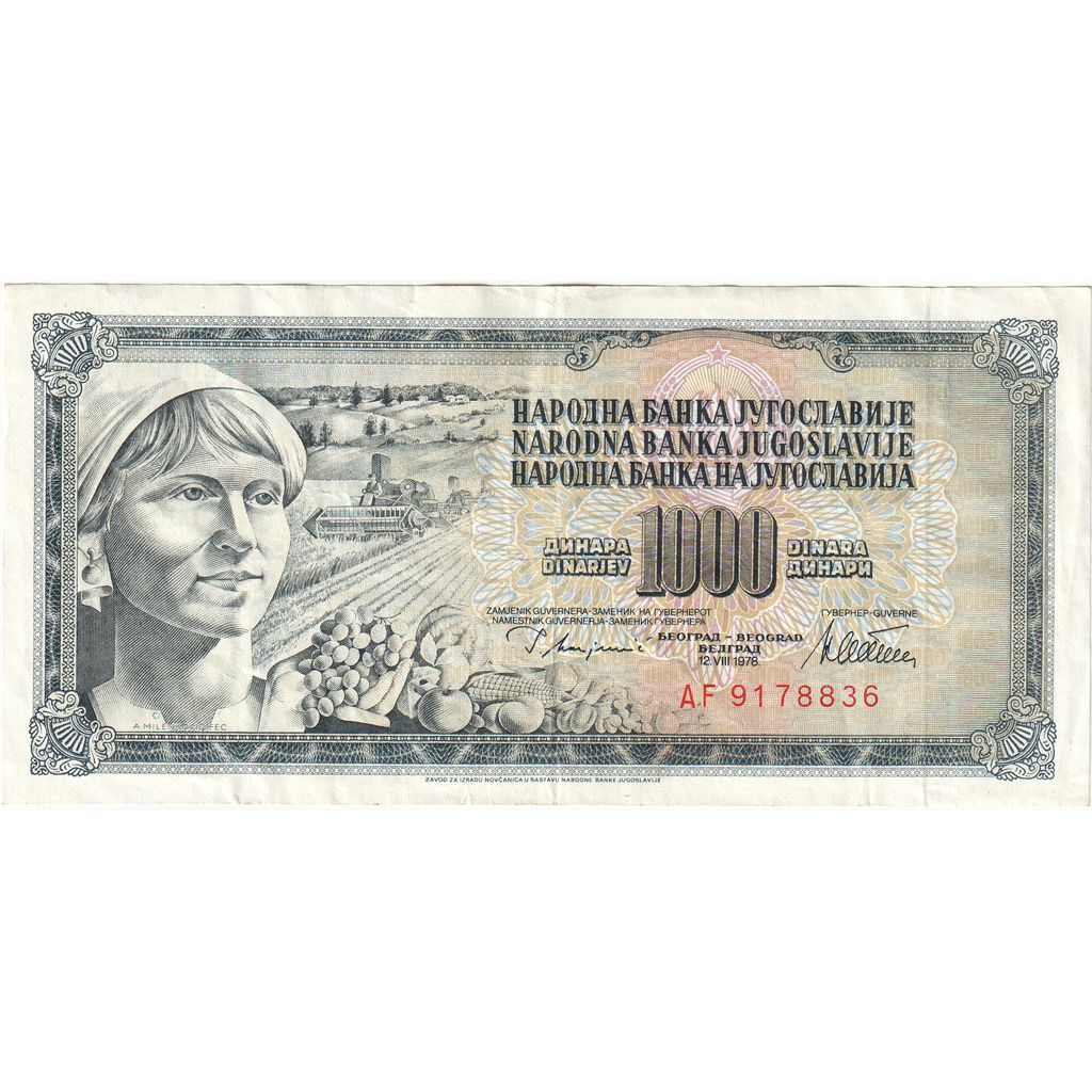Jugoslawien, 1000 Dinara, 1981-11-04, SS