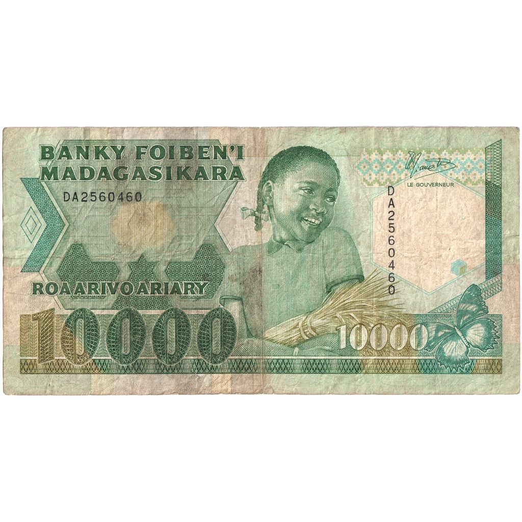 Madagascar, 10,000 Francs = 2000 Ariary, S