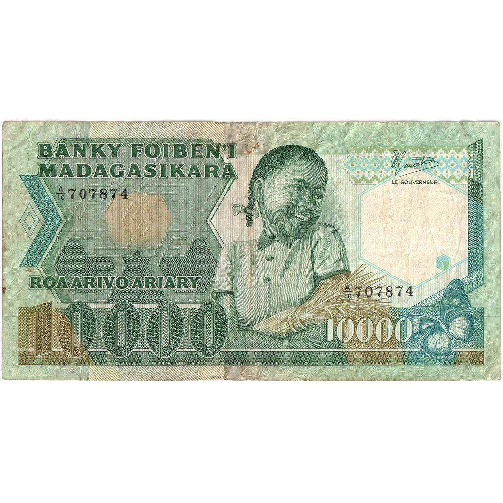 Madagascar, 10,000 Francs = 2000 Ariary, S