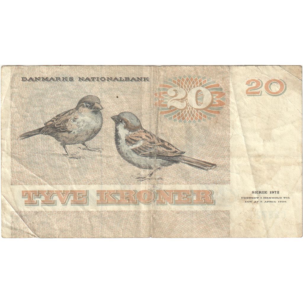 Dinamarca, 20 Kroner, VF(20-25)