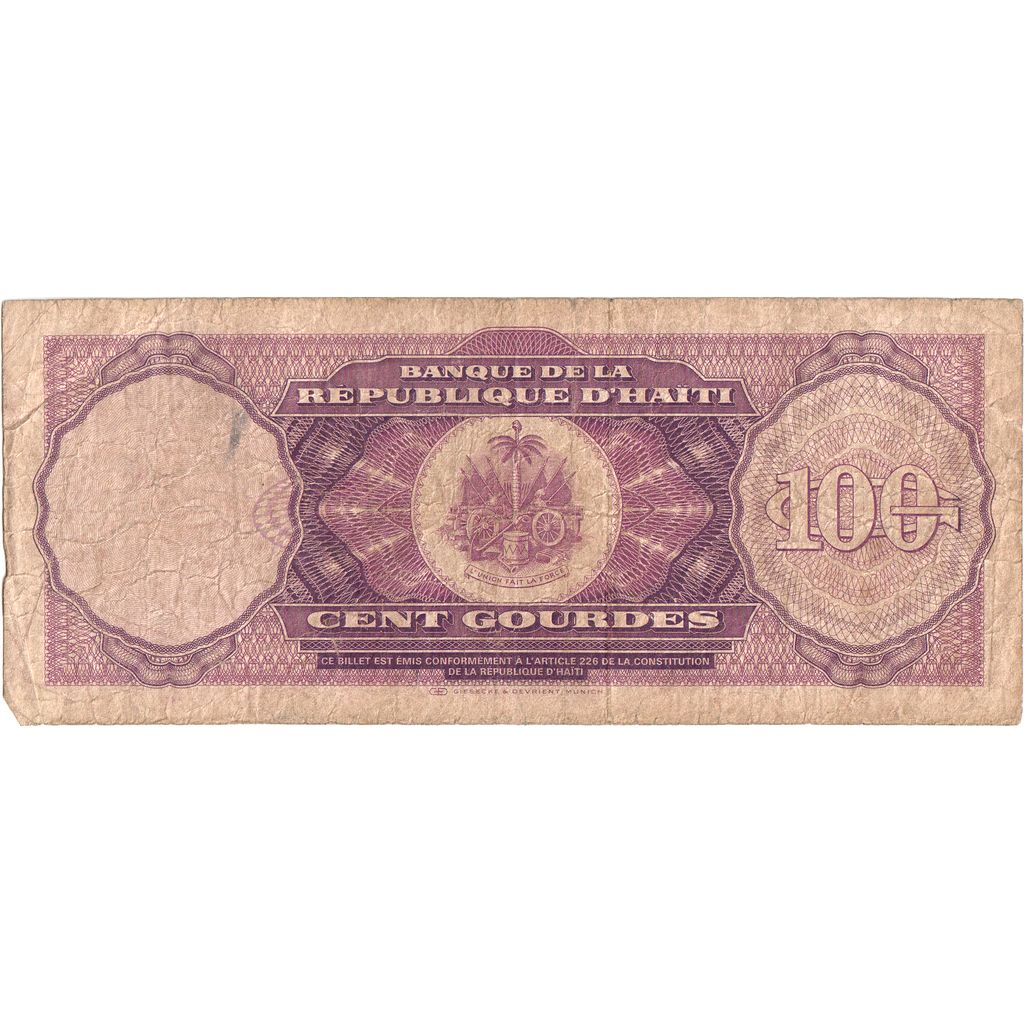 Haiti, 100 Gourdes, 1991, MB