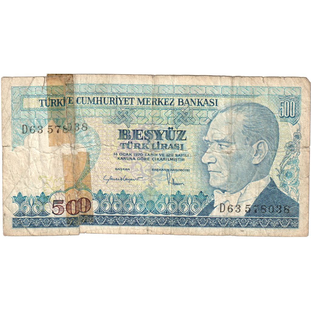 Türkei, 500 Lira, 1970-10-14, SGE