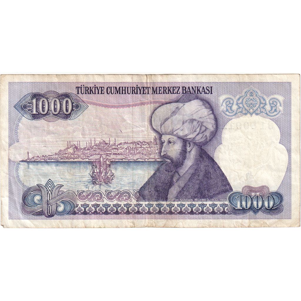 Turquia, 1000 Lira, 1970-10-14, VF(20-25)