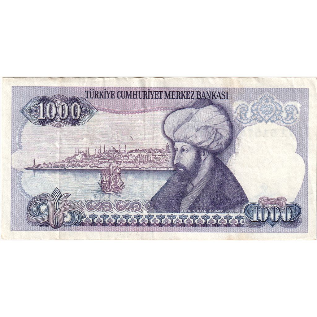 Turquia, 1000 Lira, 1970-10-14, VF(30-35)
