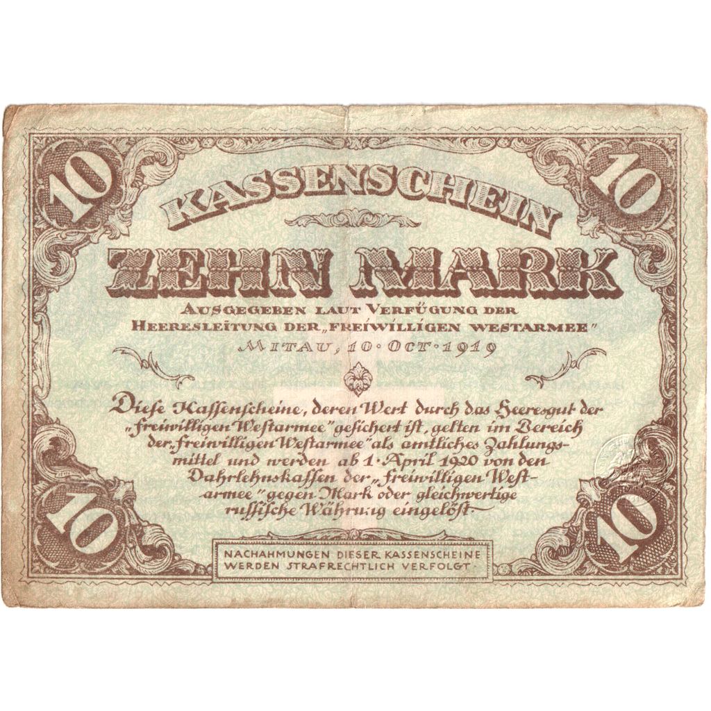 Rússia, 10 Mark, EF(40-45)