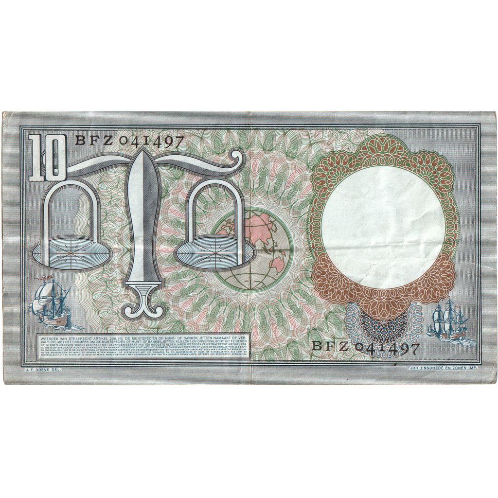 Holandia, 10 Gulden, EF(40-45)
