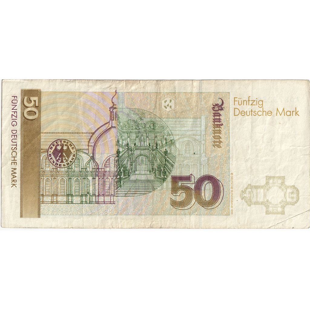 GERMANY - FEDERAL REPUBLIC, 50 Deutsche Mark, 1989-01-02, AU(50-53)
