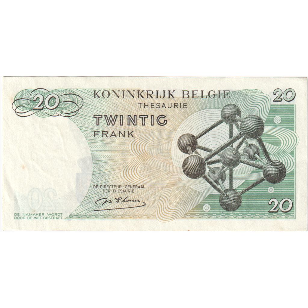 Belgio, 20 Francs, SPL+