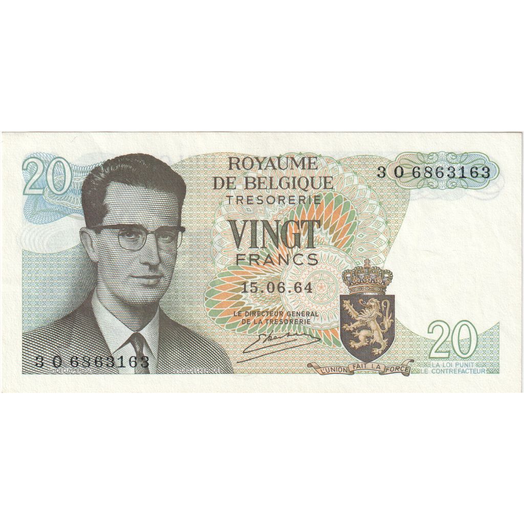 Belgium, 20 Francs, UNC(65-70)