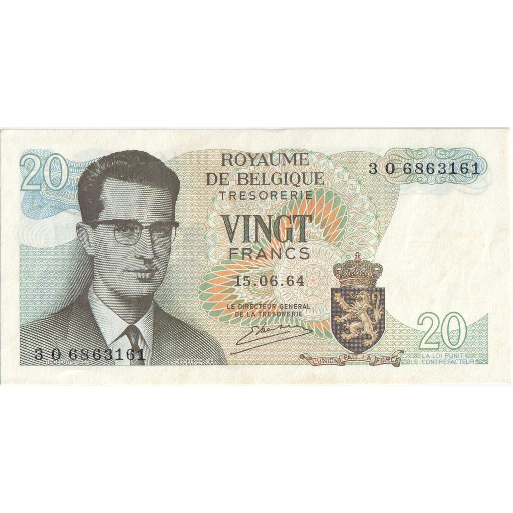 Belgique, 20 Francs, NEUF