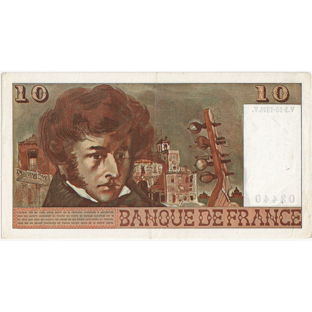 France, 10 Francs, Berlioz, 1974-10-03, T.127 03440, SUP+