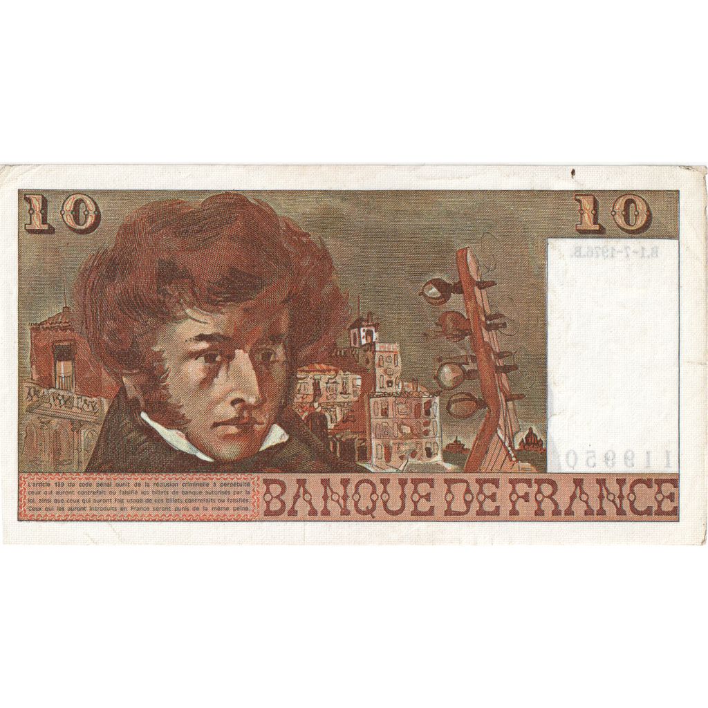 France, 10 Francs, Berlioz, 1976-07-01, A.290 119950, UNC(60-62)