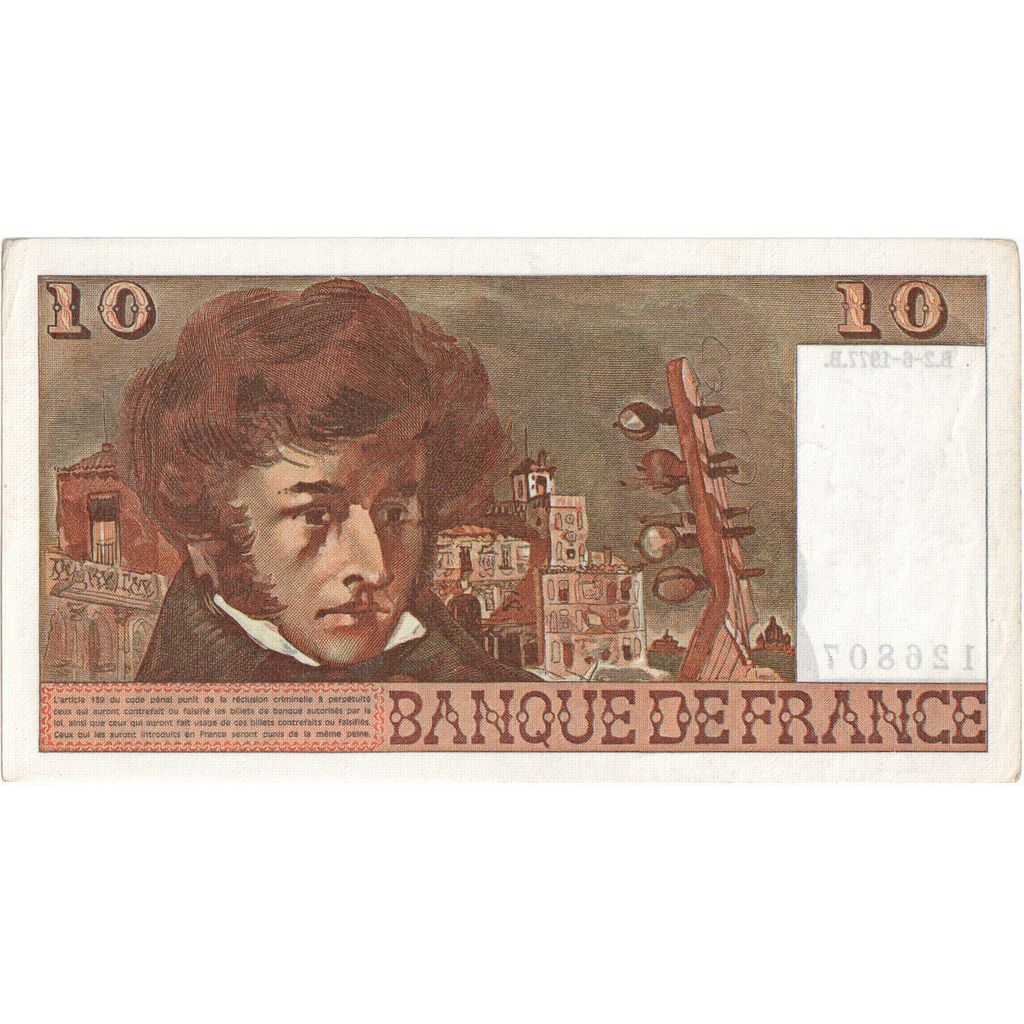 France, 10 Francs, Berlioz, 1977-06-02, E.299 126807, UNC(63)