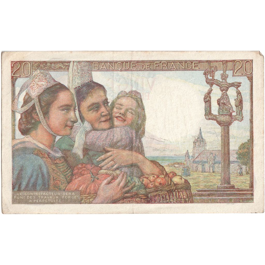 Frankreich, 20 Francs, Pêcheur, 1948-01-29, O.164 72460, S+