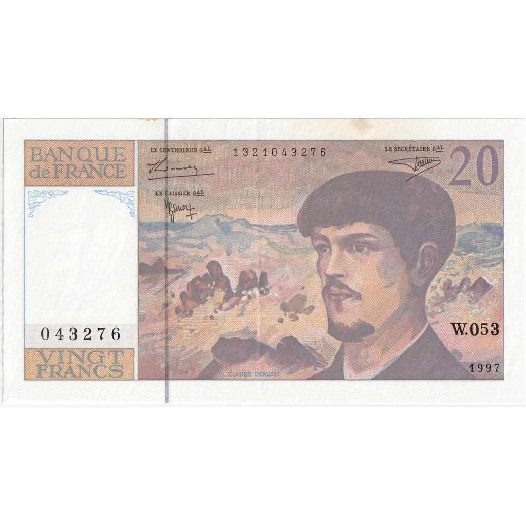 Francia, 20 Francs, Debussy, 1997, W.053 043276, BB+