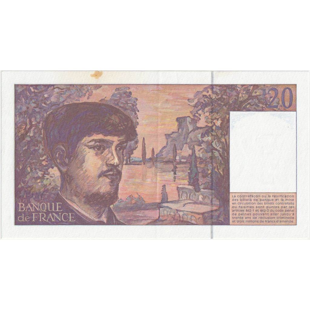 Francia, 20 Francs, Debussy, 1997, W.053 043276, BB+