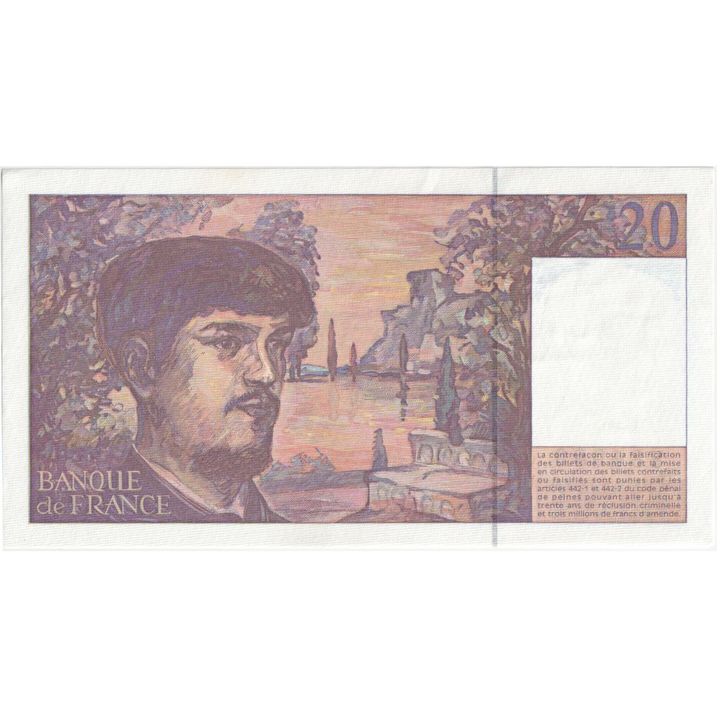 Francia, 20 Francs, Debussy, 1997, Q.053 884989, FDS