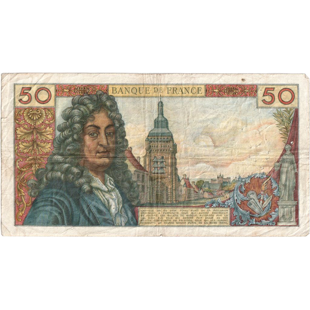 France, 50 Francs, Racine, 1970-11-05, M.171 12439, VF(20-25)