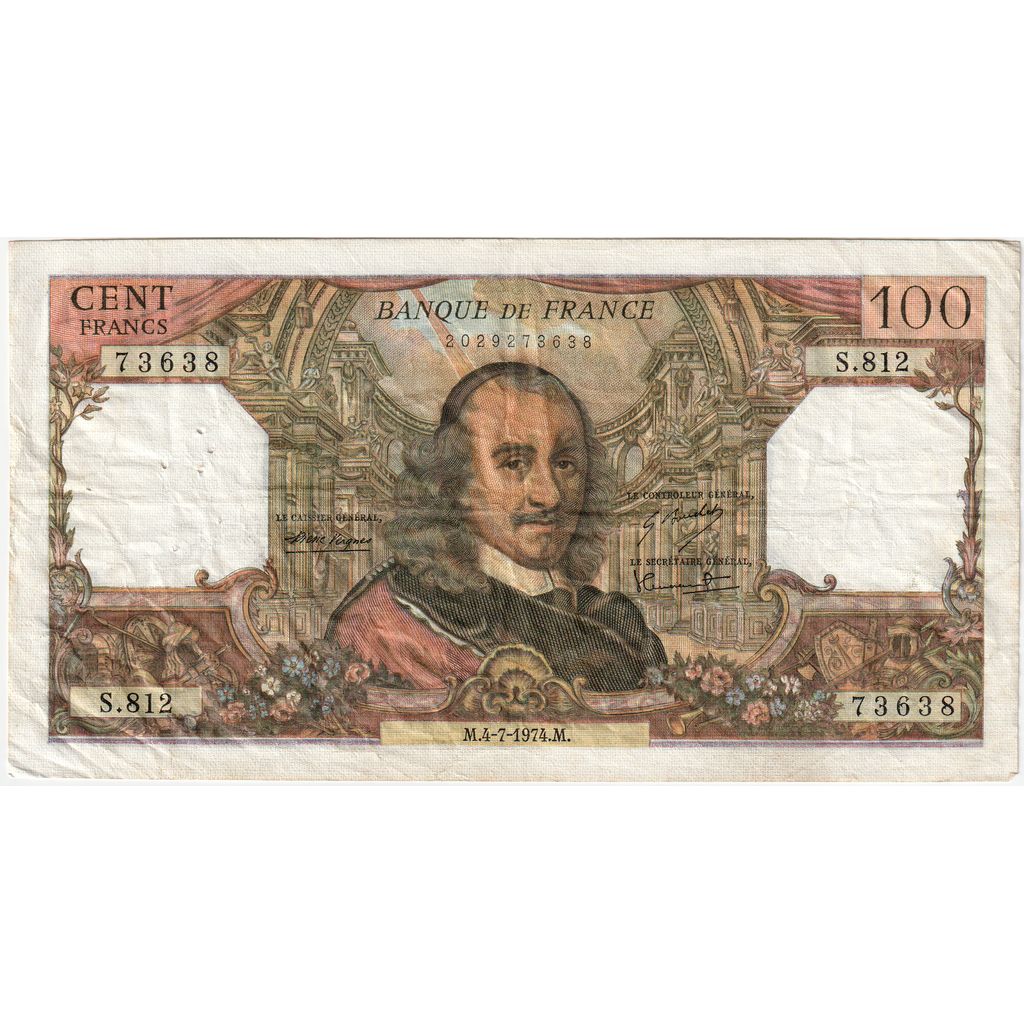 Frankrijk, 100 Francs, Corneille, 1974-07-04, S.812 73638, TB