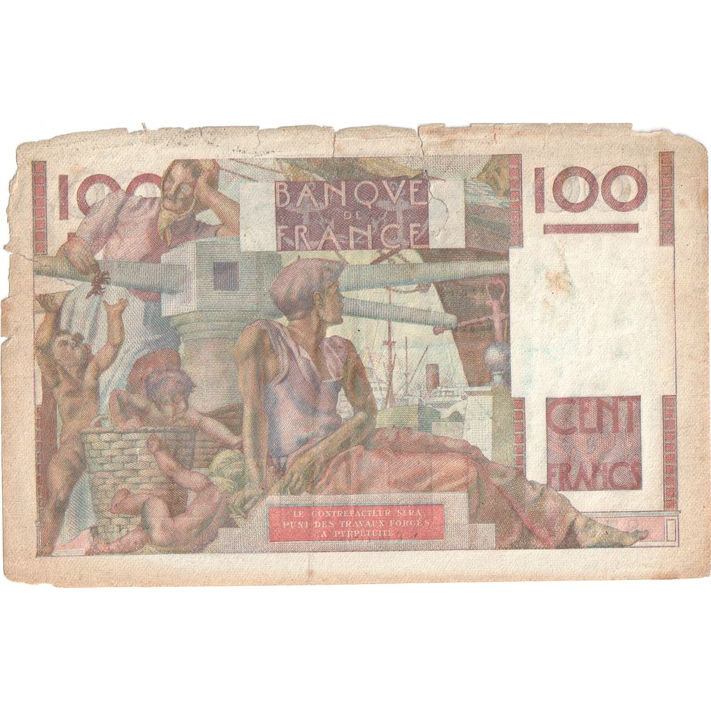 Francia, 100 Francs, Jeune Paysan, 1950-11-16, B.379 87312, B+
