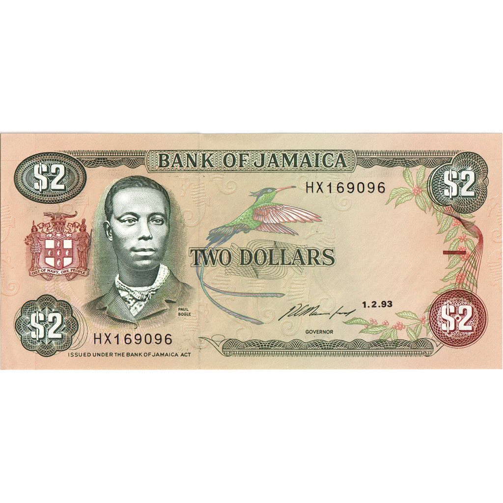 Giamaica, 2 Dollars, 1993-02-01, FDS