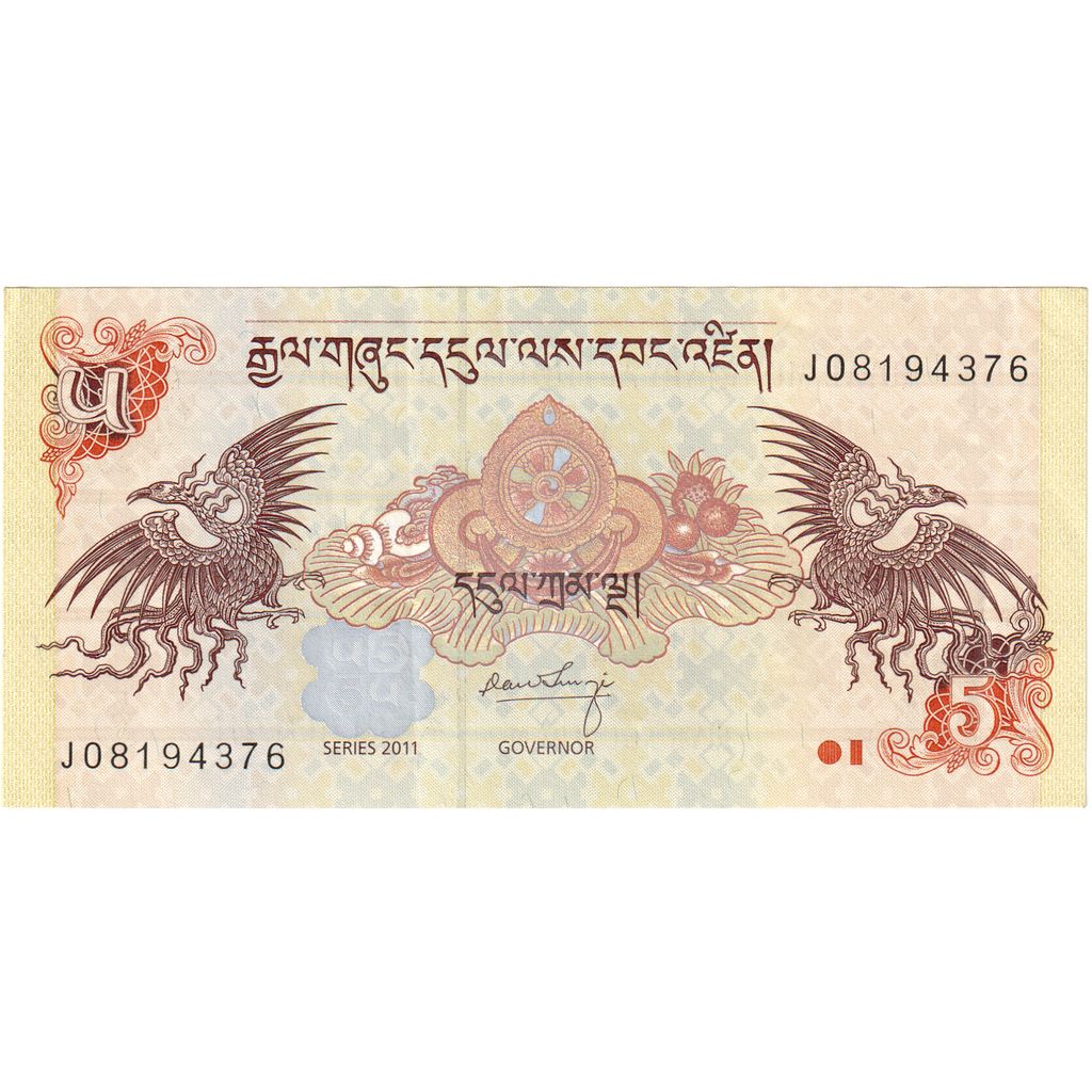 Bhutan, 5 Ngultrum, UNC(60-62)