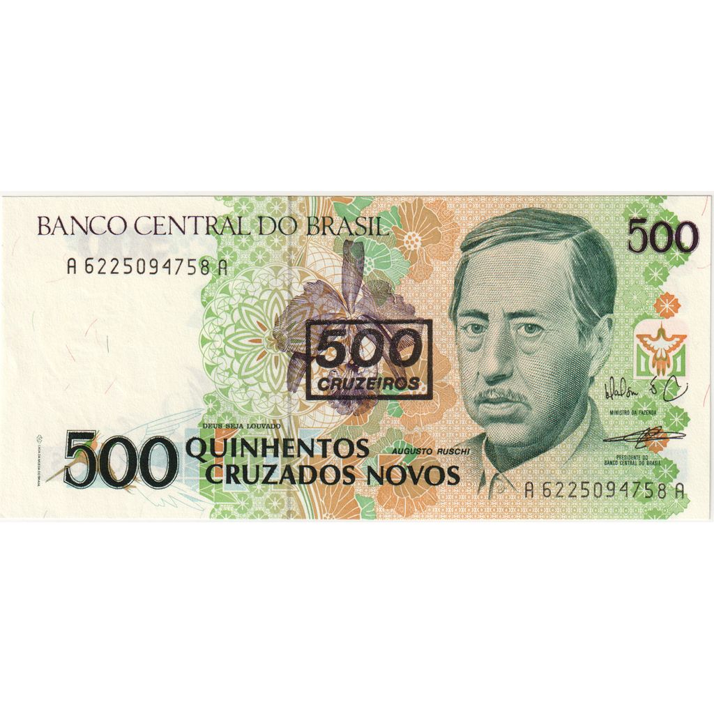 Brasile, 500 Cruzeiros on 500 Cruzados Novos, FDS