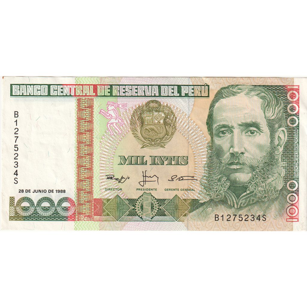 Perú, 1000 Intis, 1988-06-28, UNC