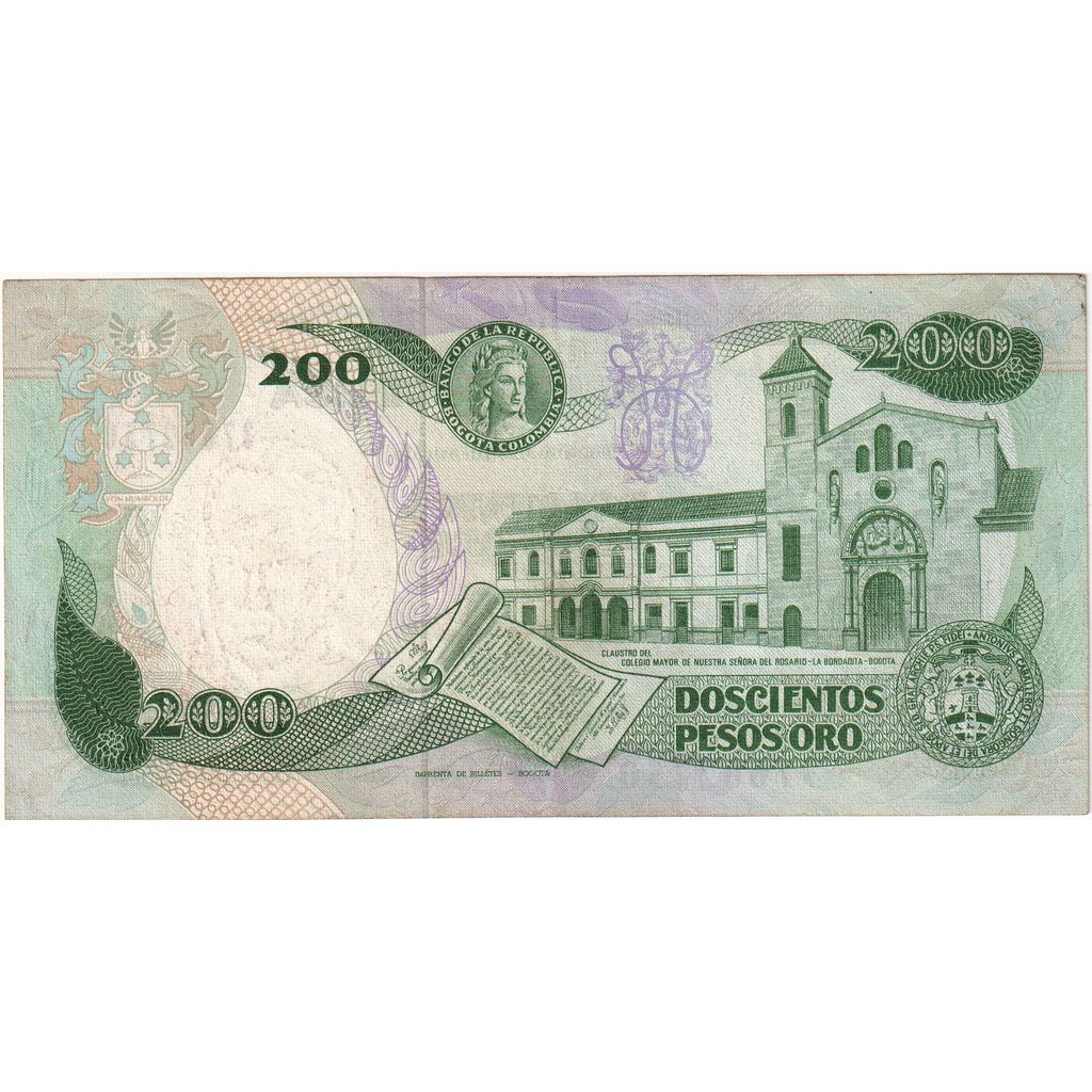 Colombia, 200 Pesos Oro, 1989-04-01, SPL