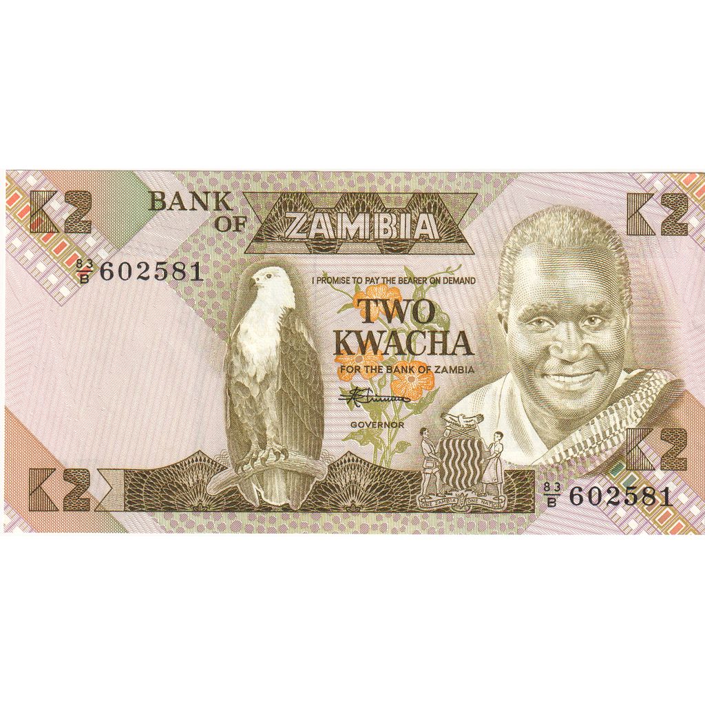 Zambia, 2 Kwacha, UNC(65-70)