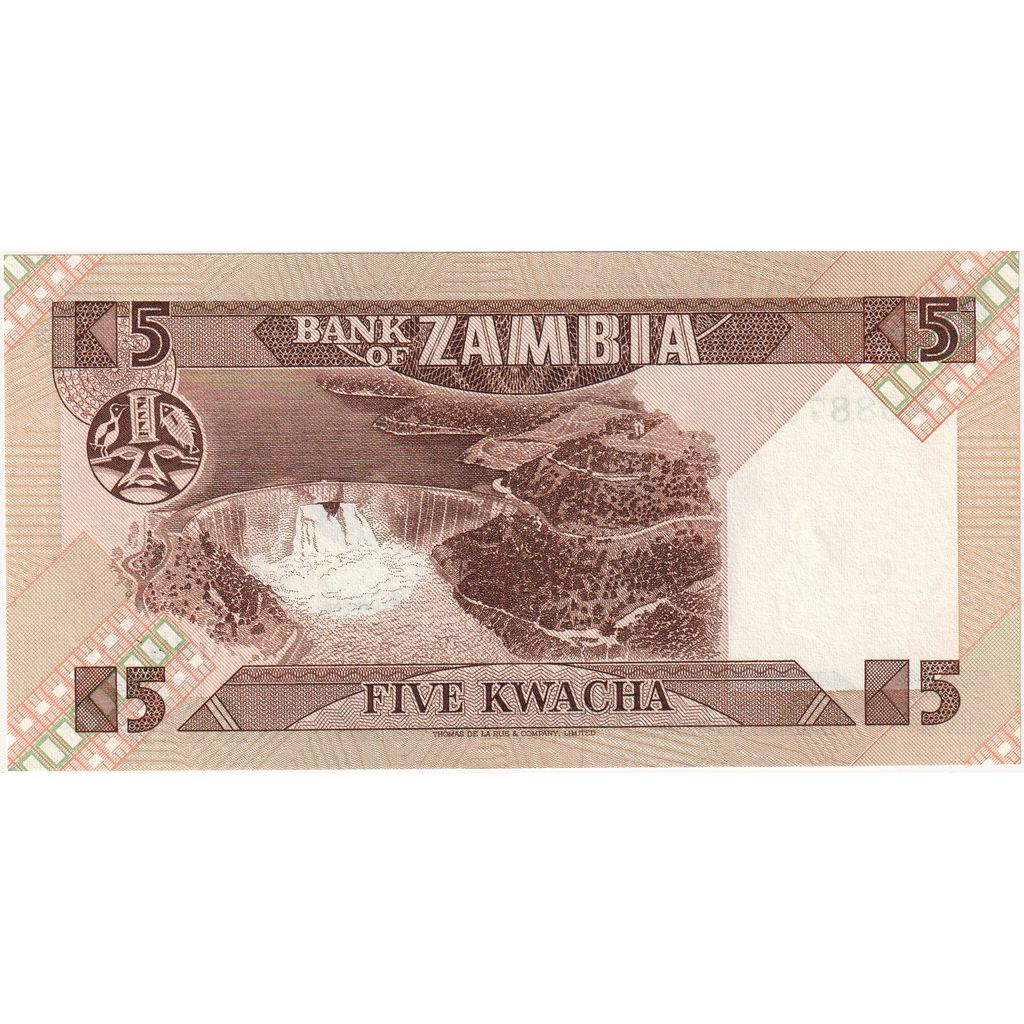Zambia, 5 Kwacha, UNC(65-70)