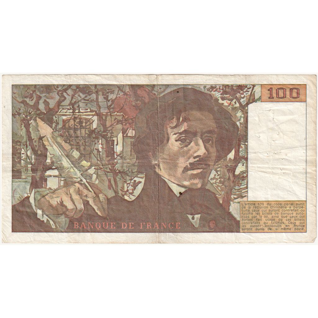 Frankrijk, 100 Francs, Delacroix, Z.4, TB