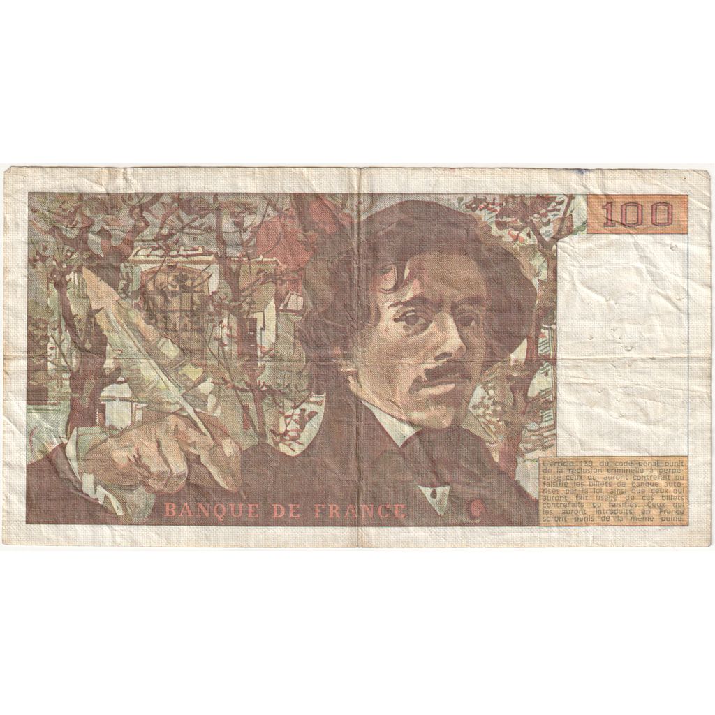 Frankrijk, 100 Francs, Delacroix, W.67, TB