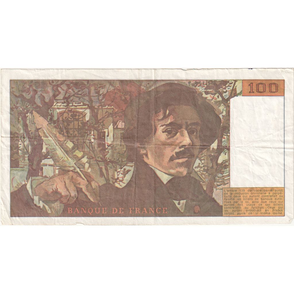 Francja, 100 Francs, Delacroix, R.159, EF(40-45)